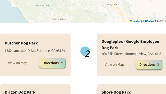Park Finder App preview